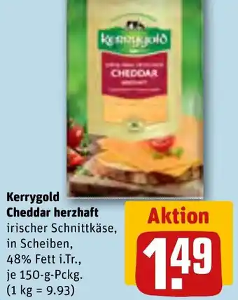 REWE Kerrygold Cheddar herzhaft 150 g Pckg. Angebot