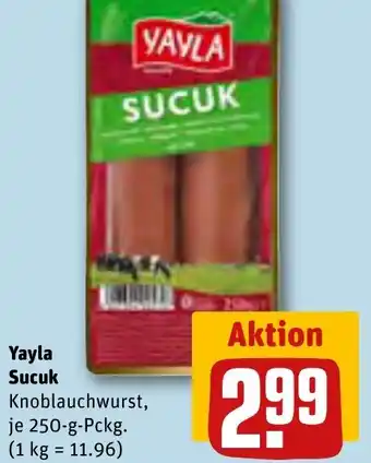 REWE Yayla Sucuk 250 g Pckg. Angebot