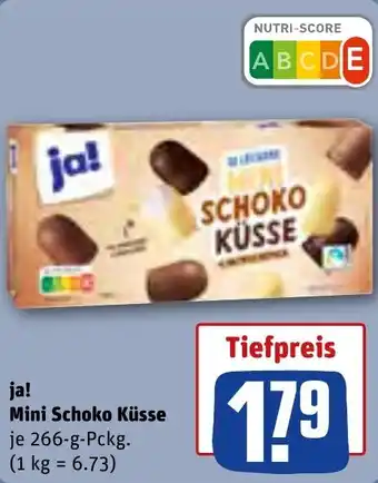 REWE ja! Mini Schoko Küsse 266 g Pckg. Angebot