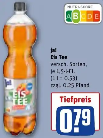 REWE ja! Eis Tee 1,5 L-Fl. Angebot