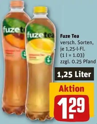 REWE Fuze Tea 1,25 Liter Angebot