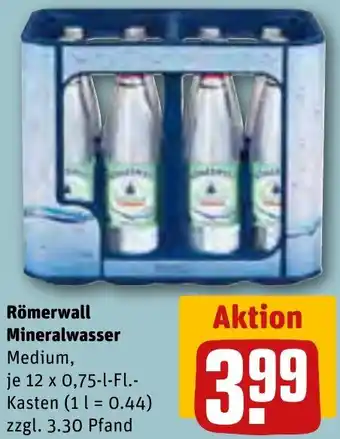 REWE Römerwall Mineralwasser 12 x 0,75-l-Fl. Kasten Angebot