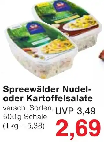 Wiglo Wunderland Spreewälder Nudel oder Kartoffelsalate 500 g Schale Angebot