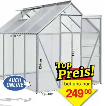 Wiglo Wunderland Aluminium Gewächshaus Angebot