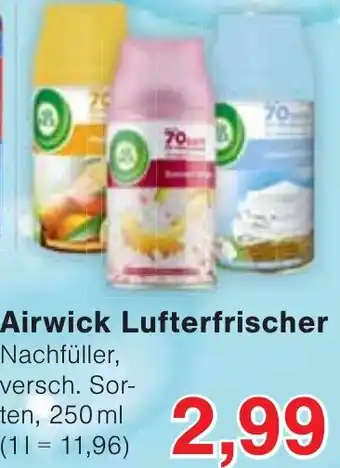 Wiglo Wunderland Airwick Lufterfrischer 250 ml Angebot