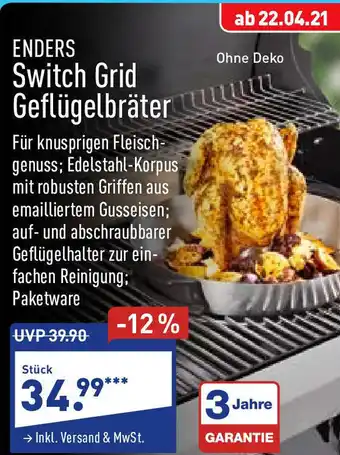 Aldi Nord Enders Switch Grid Geflügelbräter Angebot