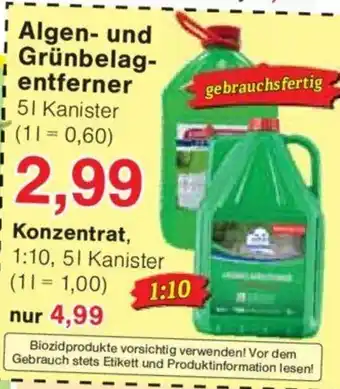 Jawoll Algen und Grünbelagentferner 5 L Kanister Angebot