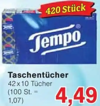 Jawoll Tempo Taschentücher 42x10 Tücher Angebot