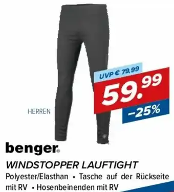 Hervis Benger Windstopper Lauftight Angebot