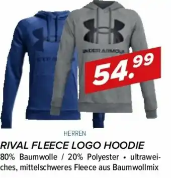 Hervis Under Armour Herren Rival Fleece Logo Hoodie Angebot