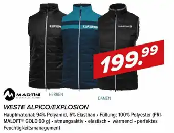 Hervis Weste Alpico/Explosion Angebot