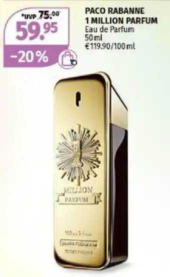 Müller Paco Rabanne 1 Million Parfum 50ml Angebot