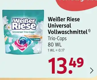 Rossmann Weißer Riese Universal Vollwaschmittel Trio-Caps 80 WL Angebot