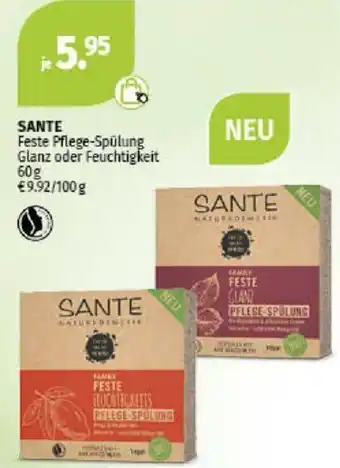 Müller Sante Feste Pflege Spülung, Glanz oder Feuchtigkeit 60g Angebot