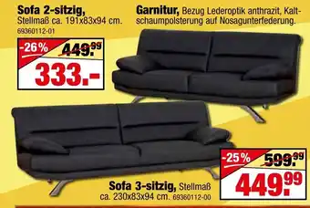 SB Lagerkauf Garnitur Sofa 2-sitzig oder Sofa 3-Sitzig Angebot