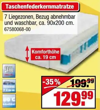 SB Lagerkauf Taschenfederkernmatratze Angebot