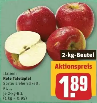 REWE Center Rote Tafeläpfel 2kg Beutel Angebot