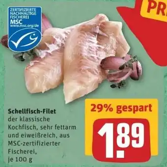 REWE Center Schellfisch Filet 100g Angebot