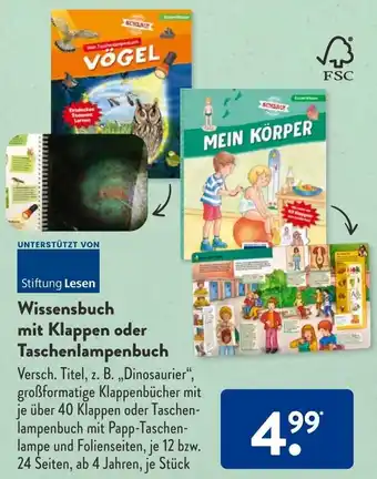 Aldi Süd Wissensbuch mit Klappen oder Taschenlampenbuch Angebot