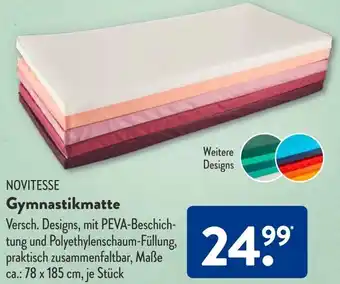 Aldi Süd NOVITESSE Gymnastikmatte Angebot