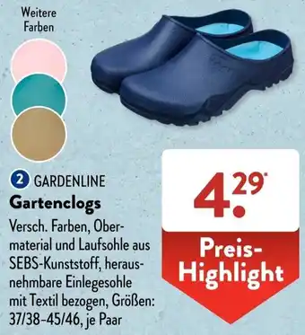 Aldi Süd GARDENLINE Gartenclogs Angebot