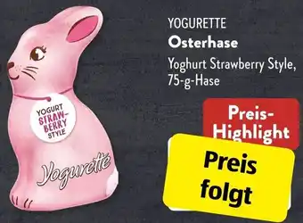 Aldi Süd YOGURETTE Osterhase 75 g Hase Angebot