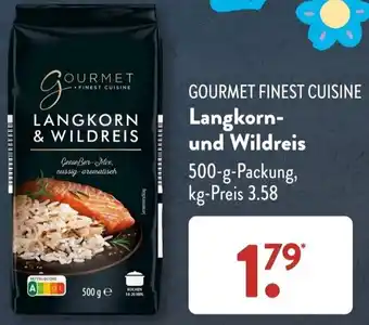 Aldi Süd GOURMET FINEST CUISINE Langkorn-und Wildreis 500 g Packung Angebot