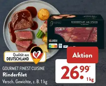 Aldi Süd GOURMET FINEST CUISINE Rinderfilet 1 kg Angebot