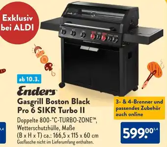 Aldi Süd Enders Gasgrill Boston Black Pro 6 SIKR Turbo II Angebot