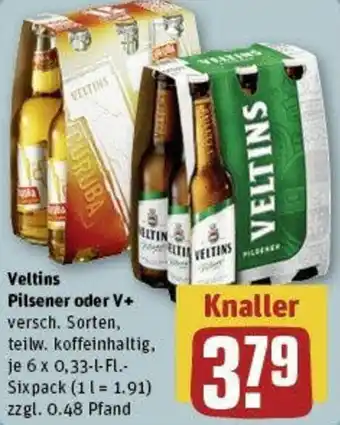 REWE Veltins Pilsener oder V+6x0,33 L-Fl. Angebot