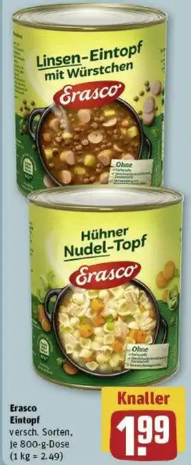 REWE Erasco Eintopf 800 g Dose Angebot