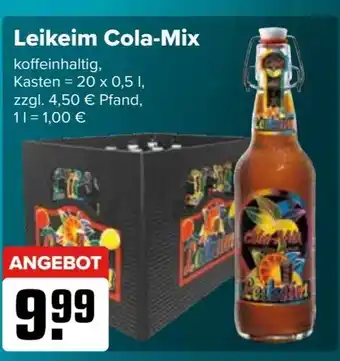 Logo Getränkemarkt Leikeim Cola-Mix koffeinhaltig, 20*500ml Angebot