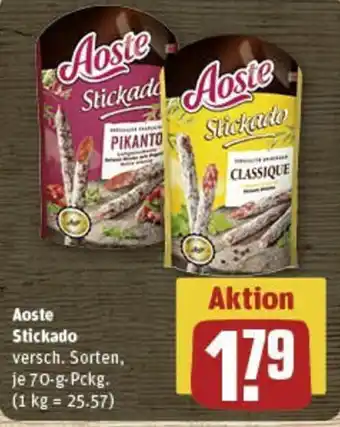 REWE Aoste Stickado 70-g-Pckg. Angebot