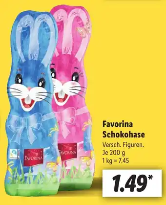 Lidl Favorina Schokohase 200 g Angebot