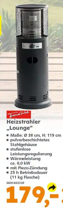 Globus Baumarkt TrendLine Heizstrahler ,,Lounge" Angebot