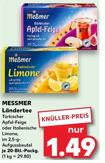 Kaufland MESSMER Ländertee  20 BTL Angebot