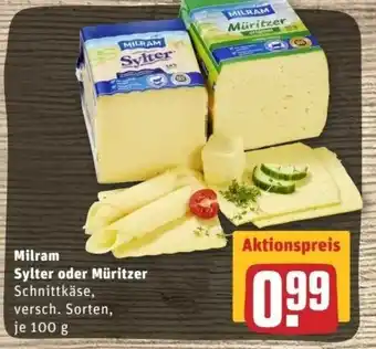 REWE Center Milram Sylter oder Müritzer 100g Angebot