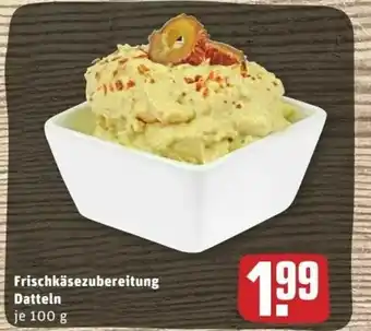 REWE Center Frischkäsezubereitung Datteln 100g Angebot