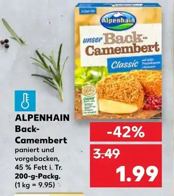 Kaufland ALPENHAIN Back- Camembert 200-g-Packg. Angebot