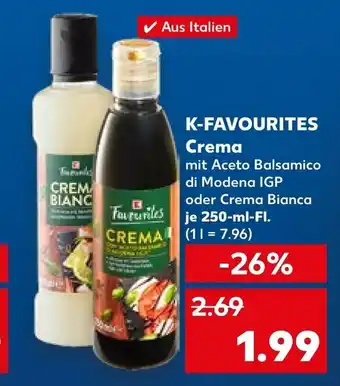 Kaufland K-FAVOURITES Crema 250ml Fl Angebot