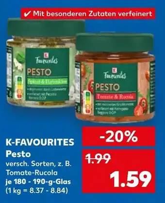 Kaufland K-FAVOURITES Pesto 180-190 g Glas Angebot