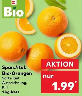 Kaufland Span./ital. Bio-Orangen 1-kg-Netz Angebot