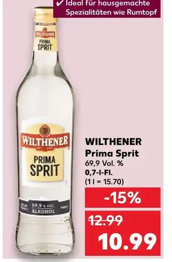 Kaufland WILTHENER PRIMA SPRIT 0,7l FL Angebot