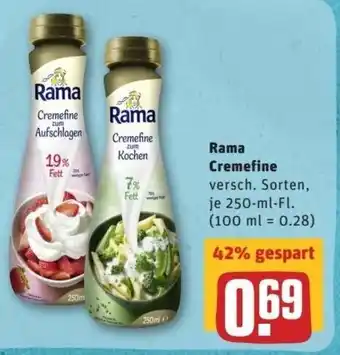 REWE Center Rama Cremefine 250ml Angebot