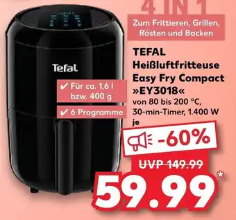 Kaufland Tefal Heißluftfritteuse Easy Fry Compact >>EY3018< Angebot