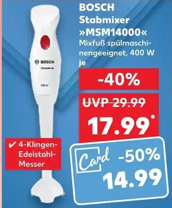 Kaufland BOSCH Stabmixer >>MSM14000< Angebot