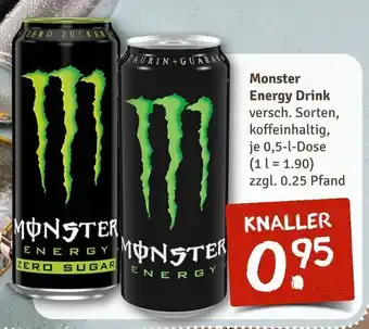 nahkauf Monster Energy Drink versch. Sorten, 500ml Angebot