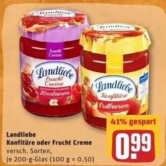 REWE Center Landliebe Konfitüre oder Frucht Creme 200g Angebot