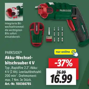 Lidl PARKSIDE Akku-Wechsel-bitschrauber 4 V Angebot