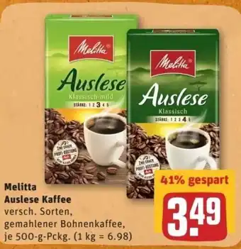 REWE Center Melitta Auslese Kaffee 500g Angebot